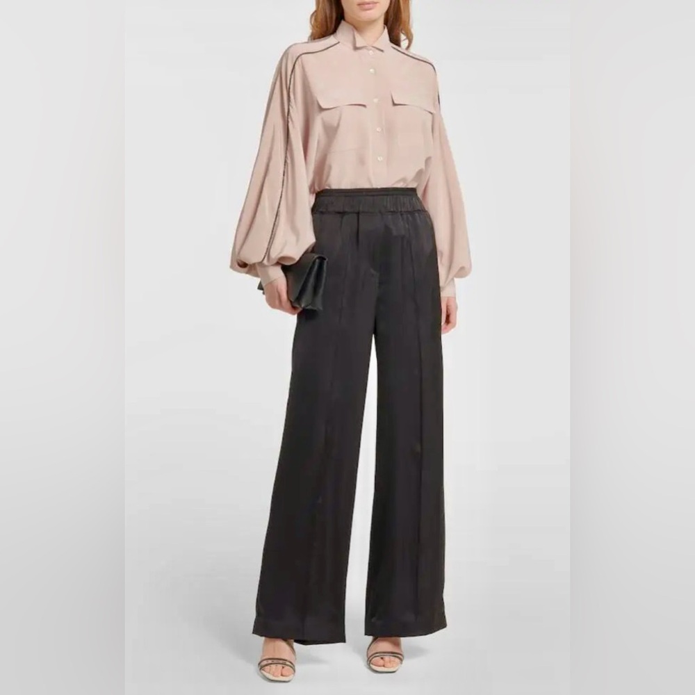 BRUNELLO CUCINELLI Wide-Leg Satin Pants